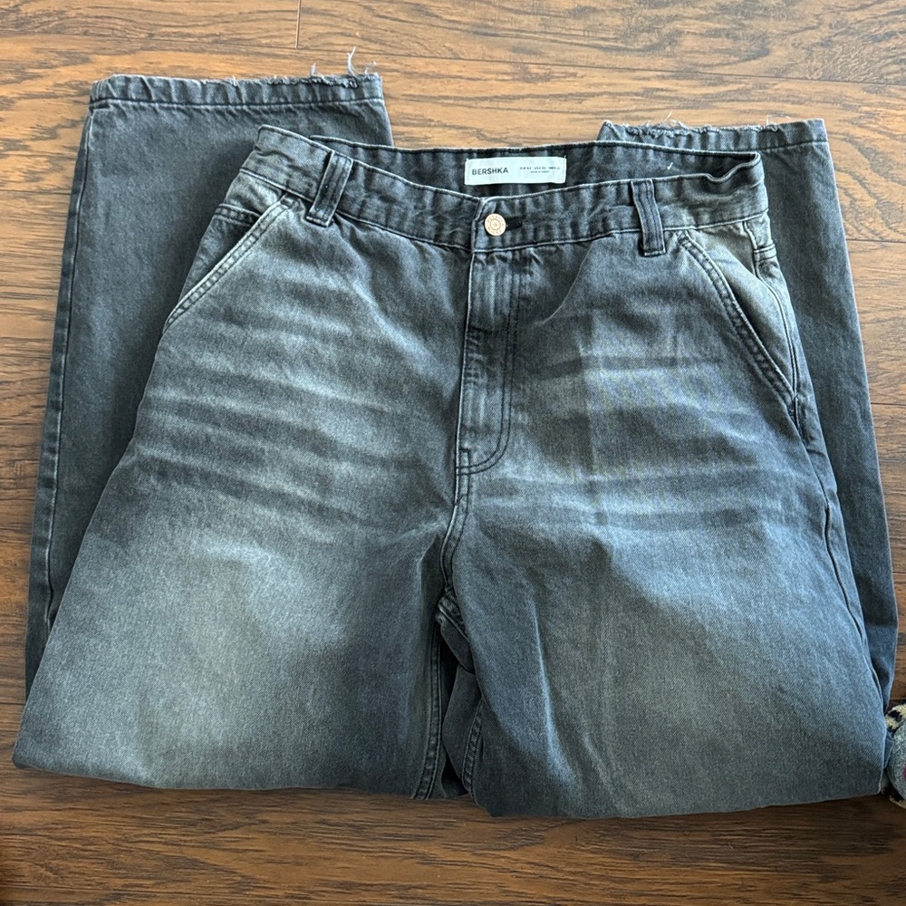 Bershka Charcoal Denim Pants